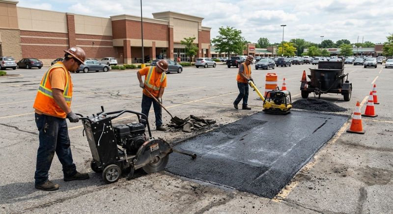 Asphalt Parking Lot Repair in Conway, AR