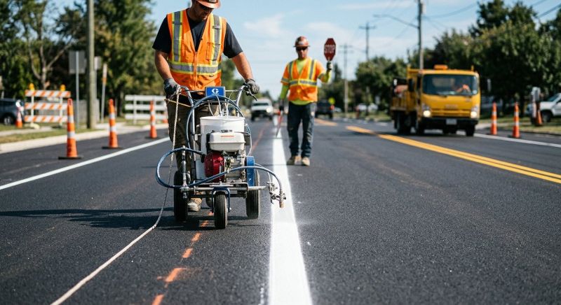 Commercial Asphalt Painting in Suwanee, GA