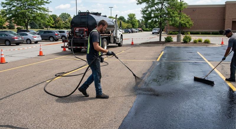 Church Parking Lot Sealcoating in Grand Rapids, MI